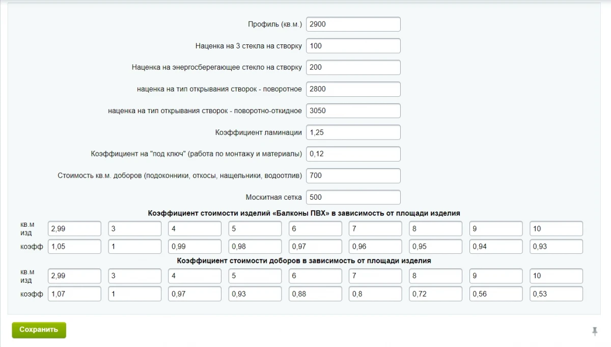Цены на балконы ПВХ